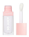 Colourpop So Juicy Plumping Glossy Lip Oil - Hydrating & Plumping Lip Oil with a Sheer Wash of Non-Sticky Color - Infused with Peptides, Ceramides & Ginger - Lychee Jelly (0.29)