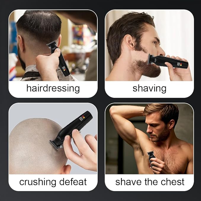 Hair Clippers for Men, Hair Trimmer, Beard Shaver Set for Men, Electric Cordless Barber Clipper Beard Trimmer, Rechargeable Fade Clipper Hair Cutting Kit