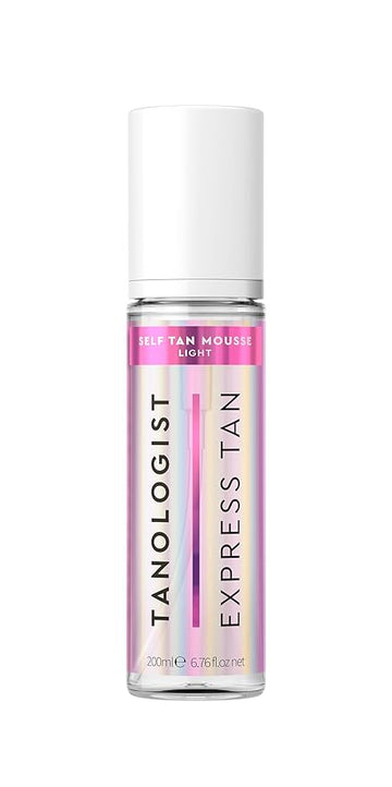 Tanologist Express Self Tan Mousse, Light - Hydrating Sunless Tanning Foam, Vegan and Cruelty Free - 6.76 Fl Oz