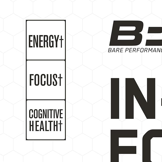 BARE PERFORMANCE NUTRITION, BPN in-Focus Brain Support Supplement, Improve Focus & Energy, Alpha GPC, Watermelon Passionfruit, 40 Servings