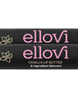 Ellovi Natural Lip Butter Lip Balm - Vanilla - Pure Enough to Eat - Made With Just 6 Vegan Ingredients - 100% Natural & Organic Moisturizing Lip Care for All Day Hydration (2-Pack)