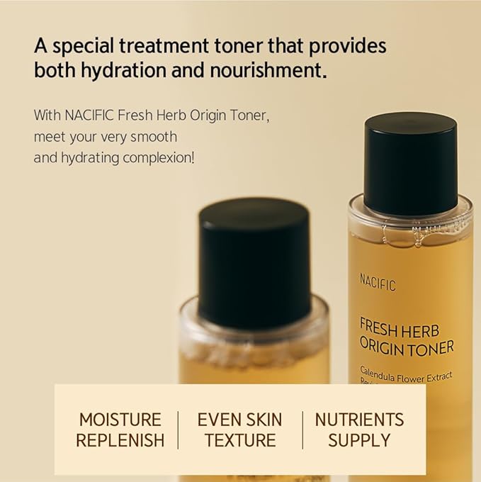 NACIFIC Fresh Herb Origin 4 Pieces Skincare Set – Hydrating Toner, Antioxidant Serum, Moisturizing Cream, Mist Serum – Korean Skincare for Glowing, Healthy Skin