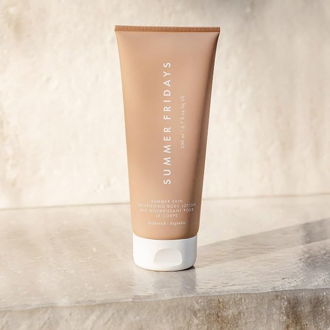 Summer Fridays Summer Silk Nourishing Body Lotion - Hydrating Body Lotion with Hyaluronic Acid, Shea Butter, Grapeseed Oil, and Cocoa Butter - Non-Greasy Moisturizer for Dry Skin (6.7 Fl Oz)