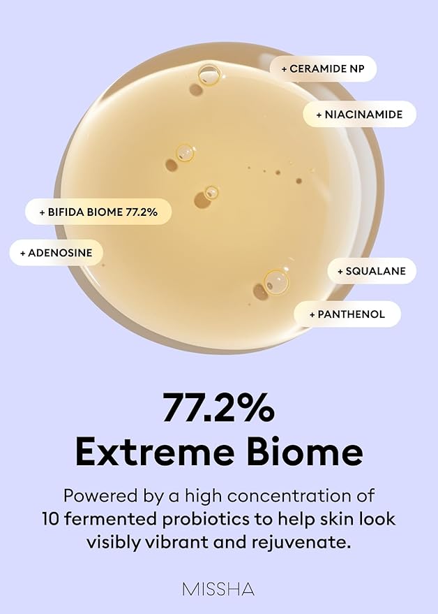 MISSHA Time Revolution Night Repair Face Serum Ampoule (5th Gen) - Overnight Probiotic Skincare for Revitalization and Radiance, 1.69 Fl Oz