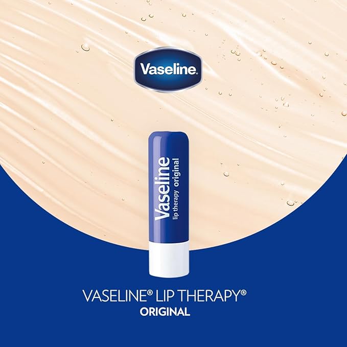 Vaseline Lip Therapy Original 8-Pack – Moisturizing Lip Balm for Very Dry Lips, 0.16 Oz Ea