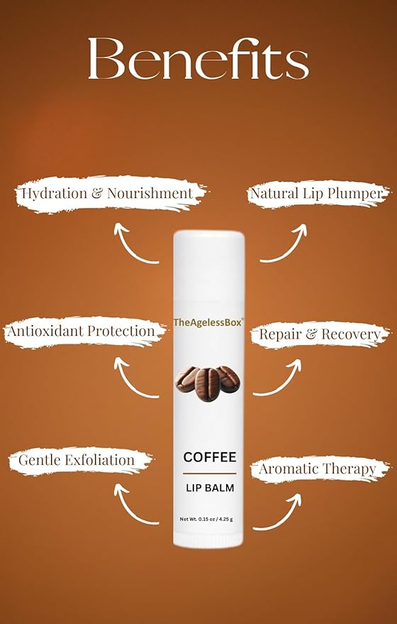 Lip Balm – Natural Moisturizing Lip Care, Organic Plant-Based Formula with Cold-Pressed Oils & Antioxidants, Vegan, Cruelty-Free (4.25 gm, coffee)