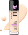 Maybelline Fit Me Dewy + Smooth Liquid Foundation Makeup, Fair Porcelain, 1 Count (Packaging May Vary)