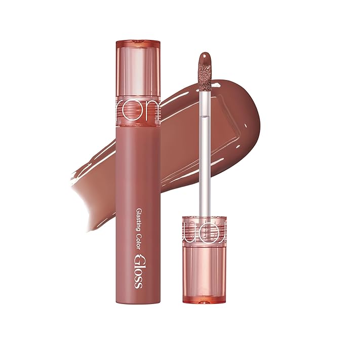 rom&nd GLASTING COLOR GLOSS 06 Deepen Moor | Viral K-Beauty Lip Tint for Mirror Shine & Plump Lips | Non-Sticky, Long-Lasting Hydration & Natural Brownish Hue