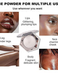 evpct Pearl White Silver Face Highlighter Makeup Shimmer