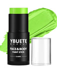 Ogre Green 2 Face Body Painting Stick, Professional Green Full-coverage Cream Face Paint for Hunting Camo Halloween SFX Witch Shrek Cosplay Makeup, Washable Body Paint for Adult Carnival