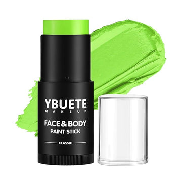 Ogre Green 2 Face Body Painting Stick, Professional Green Full-coverage Cream Face Paint for Hunting Camo Halloween SFX Witch Shrek Cosplay Makeup, Washable Body Paint for Adult Carnival
