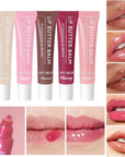 5 Colors Lip Balm Butter,Hydrating Lip Gloss Set,Plumping Lip Glow Oil,Nourishing Lip Care Repair Lip Mask with Natural Ingredients Olive Butter Jelly Liquid Lipstick For Women And Girls