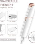 Facial Hair Removal for Women, Painless Face Shaver for Womens, Face Razors for Lip, Chin with USB Rechargeable, White