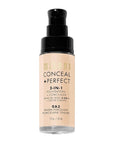 Milani Conceal + Perfect 2-in-1 Foundation + Concealer for a Flawless Complexion, Under Eye Corrector, Cover Redness and Imperfections, Waterproof and Sweatproof - Warm Porcelain