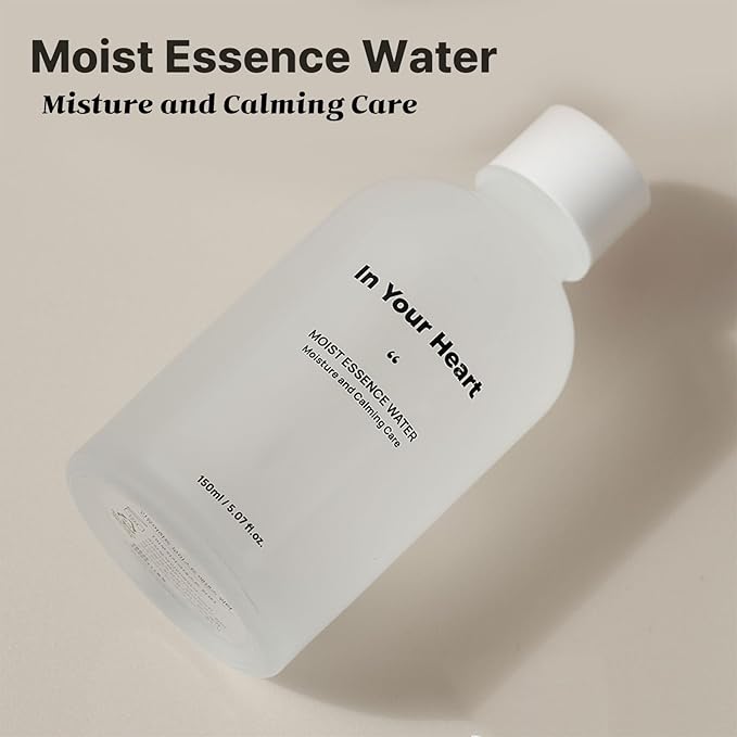 In Your Heart Evening Primrose Essence Water Hydrating Face Toner for Dry, Dull Skin. Korean Moisturizing Skin Care for Men and Women 5.07 fl.oz 150ml