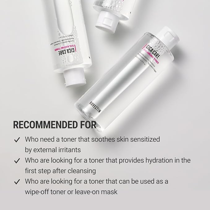 [Rovectin] CICA Care Purifying Toner - Soothing Facial Toner for Sensitive and Irritated Skin with Houttuynia Cordata Extract and Madecassoside (8.8 Fl. oz)
