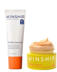 Kinship Self Reflect 100% Mineral SPF + Brightwave Vitamin C Eye Cream Bundle | Probiotic Moisturizing Facial Sunscreen | Energizing + Brightening Reduce Dark Circles & Puffiness | All Skin Types