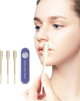 2-in-1 Nasal Hair Cutter for Women,4pcs Double Sided Nasal Hair Cutter,Nostril Hair Remover Tool, 360° Rotating Nose Hair Trimmer with Ear Digger for Men and Women Manual Nose Hair Trimmer