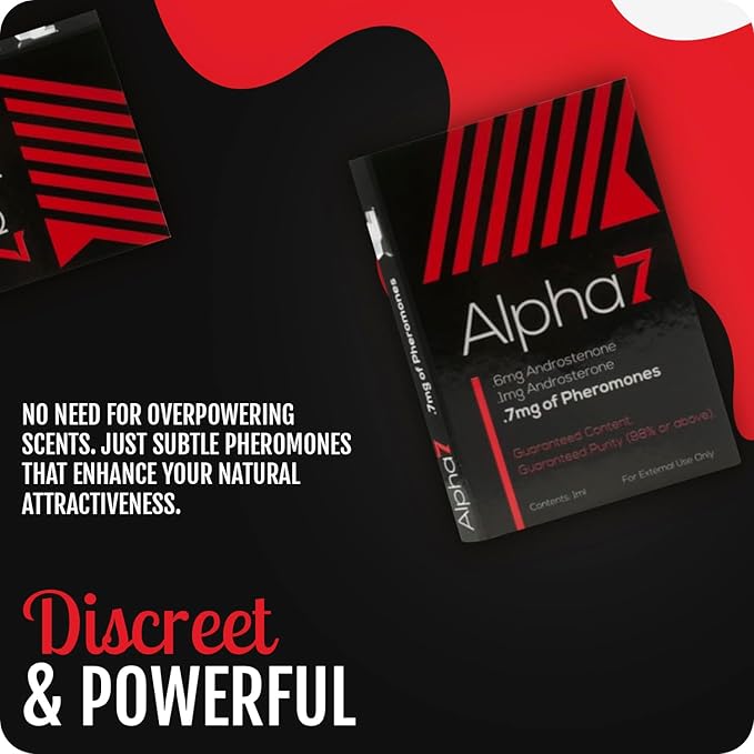 Alpha 7 Unscented - Pheromone Cologne for Men with Pure Pheromones - High Concentration Blend to Attract Women - Top Selling Perfume Oil Designed to Complement Your Scent (2x (1 ml))