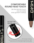 evpct Cocoa Shimmer Cream Eye Shadow Brightener Sticks Set for Eyes, Cocoa Shimmery Matte Pencil Eye shadow Applicator Stick Pen Palette Makeup Waterproof sombras en crema para ojos 21#