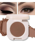 Matte Single Eyeshadow Palette Makeup for Green Blue Eyes, Dark Brown Matte Eyeshadow For Old Women, Holographic Multichrome Cream Iridescent Single Monochrome Eye Shadow Makeup