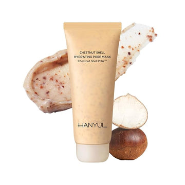 HANYUL Chestnut Shell Hydrating Pore Mask | Wash Off type, Deep Cleansing for Dry Skin with Chestnut Shell & PHA, Gentle Exfoliation, Moisturizing and Refining, Korean Skincare, 3.39 fl.oz.