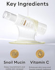 MISSHA Cell Renew Snail Mucin Vitamin C Essence Serum 3.38 Fl oz - Hydrating Korean Skincare for Glass Skin, Snail Mucin Serum for Improved Skin Texture & Complexion