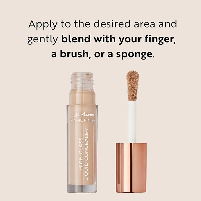 M. Asam MAGIC FINISH HIGHCLASS LIQUID CONCEALER Nude (0.13 fl oz) - 4-in-1 Concealer With Mimic-Lift complex & High Coverage For Dark Circles & Blemishes, Vegan Make Up With Illuminating Pigments