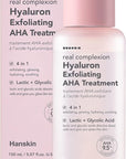 Hanskin Real Complexion Hyaluron Exfoliating AHA Treatment, Exfoliating Toner, Hydrating Skin Booster [5.07 fl. oz. (150ml)]