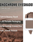 evpct Matte Brown Single Eyeshadow Palette Makeup for Older Women, Light Cocoa Brown Cream Eye Shadow Palette Makeup Singles for Older Women Matte, High Pigment Waterproof Monochrome Mini Eyeshadow