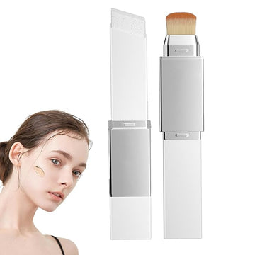 Blanc Cover Cream Stick,Korean Color-Changing Foundation Stick,Color Changing & Brightening Makeup Base for a Smooth Hydrating Flawless Look,Detachable Brush (Natural)