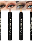 evpct 4Pcs Cream Eye Shadow Brightener Sticks Set for Eyes, Light Khaki Bronze Desert Beige Gold Shimmer Metallic Eyeshadow Pencil Applicator Stick Palette Makeup Waterproof sombras en crema para ojos