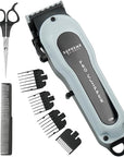 Supreme Trimmer Pro Clipper Lite | 210 Min Run Time Professional Hair Cutting Tool Set + Hair Comb, Scissors & Fade Blade | STC5000