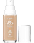 L'Oreal Paris True Match Super-Blendable Foundation, Medium Coverage Liquid Foundation Makeup, N4, Light Medium, 1 Fl Oz