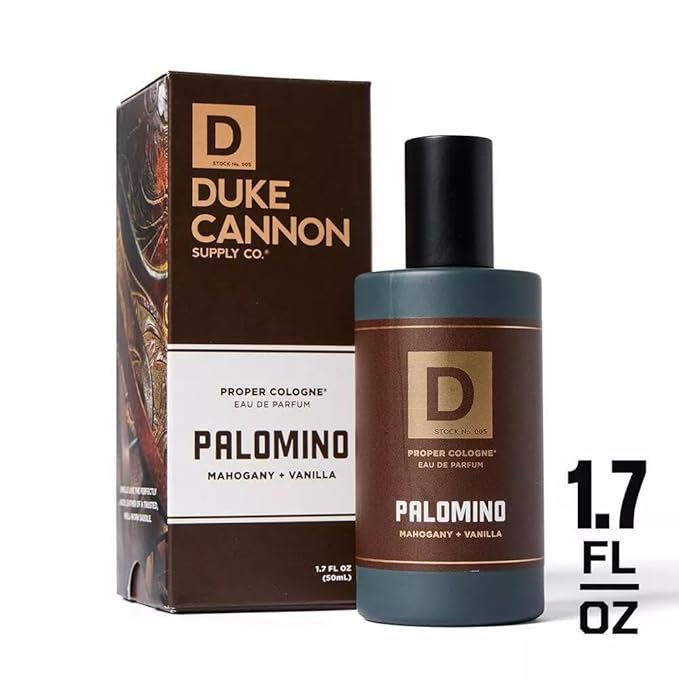 Duke Cannon Proper Cologne Palomino | Men's Eau de Parfum | Mahogany and Vanilla | Subtle, Long-Lasting Natural Scent | 1.7 fl oz