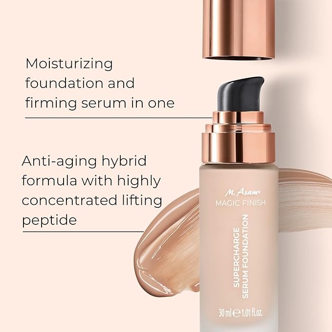 M. Asam MAGIC FINISH Supercharge Serum Foundation Rose 1.01 Fl Oz