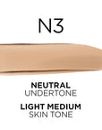 L'Oreal Paris True Match Super-Blendable Foundation, Medium Coverage Liquid Foundation Makeup, N3, Light Medium, 1 Fl Oz