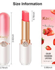 Kaely 2Pcs Strawberry Hydrating Lipstick Tinted Lip Balm, Color Changing PH Lipstick Makeup, Korean Magic Lip Stain Long Lasting Waterproof, labiales magicos 24 horas originales
