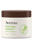 Aveeno Positively Radiant Moisturizing Face & Neck Night Cream with Tone Correcting Soy & Niacinamide, Night Cream Targets Dull Skin & Evens Skin Tone & Texture, Hypoallergenic, 1.7 oz