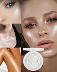 evpct Pearl White Silver Face Highlighter Makeup, White