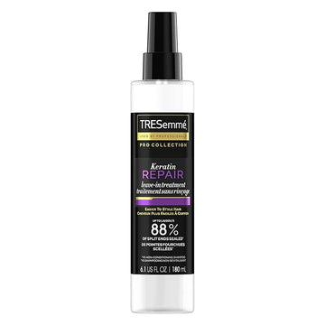 TRESemmé Pro Collection Keratin Repair Leave In Hair Treatment for Strong, Healthy-Looking Hair Care Hair Styling Treatment Spray Visibly Repair Split Ends 6.1 oz