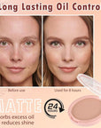 Oil Control Face Pressed Powder, Matte powder setting 1 Pcs)