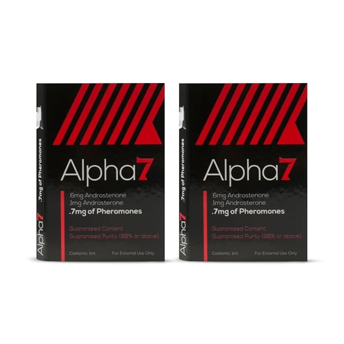Alpha 7 Unscented - Pheromone Cologne for Men with Pure Pheromones - High Concentration Blend to Attract Women - Top Selling Perfume Oil Designed to Complement Your Scent (2x (1 ml))