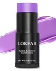 Purple Face Body Paint Stick, Eye Black Stick for Sports, Waterproof Full-Coverage Purple Face Makeup for Halloween Ursula Witch Cheshire Cat Cosplay Makeup