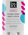 SolRX MINERAL SPF 50 Sunscreen Stick for Face - Zinc Oxide Sunsceen Stick, Clear, Non-Greasy