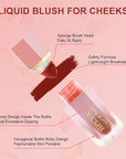 Liquid Blush for Cheeks,Soft Cream Matte Korean Makeup Blush,Lightweight Breathable Feel Long Lasting Natural Red Pink Peach Orange Rose Creamy Face Blushes for White Mature Skin Dark Skin (#07-Blessing)