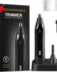 Ear and Nose Hair Trimmer for Men, 2025 Professional Painless USB Rechargeable Eyebrow & Facial Electric Hair Trimmer for Men Women, Powerful Motor, Dual Edge Blades, IPX7 Waterproof Easy Clean
