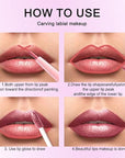 Kaely 2-in-1 Mauve Metallic Lipstick and Lip Liner, Shimmer Liquid Metallic Lipsticks for Women, Glitter Lip Gloss Stain Long Lasting Waterproof Smudge Proof 24 Hour, Vegan Makeup, 16