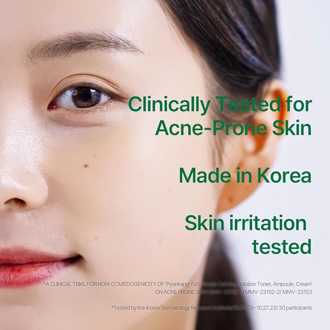 Pyunkang Yul Ultimate Line Skincare Set, Mother's day gift for mom, Calming Solution Toner, Ampoule & Cream, Traditional Korean-Style Packaging, Zero-Irritation (3-item set)