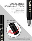 evpct Pearl Black Shimmer Cream Eye Shadow Brightener Sticks Set for Eyes, Black Shimmery Matte Pencil Eye shadow Applicator Stick Pen Palette Makeup Waterproof sombras en crema para ojos 03#